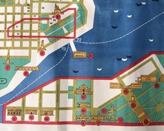 Vintage Lithograph Map of Odessa Russia
