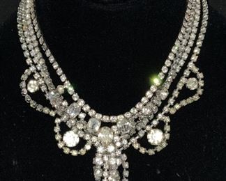 Grp5 Crystal Necklaces & KRAMER Signed Bracelet
