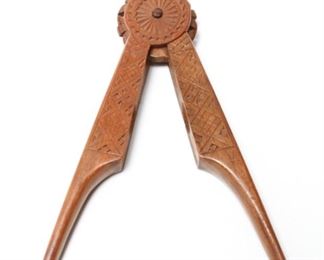 Treen Hand Carved Wooden Nut Cracker 19th C.
