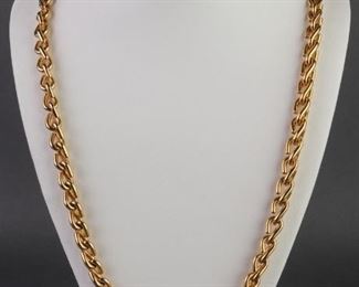 PC Signed Cable Chain Link Necklace

