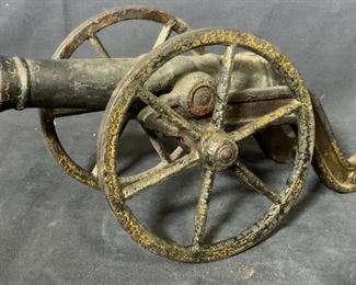 Vintage Cast Iron Cannon Figurine
