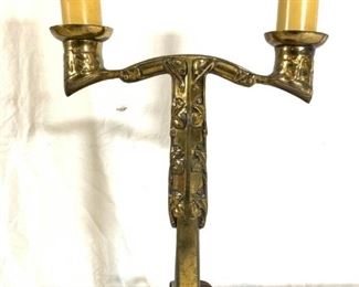 Vintage 2 Arm Vintage Brass Sconce Lamp
