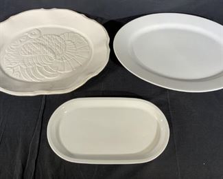 Lot 3 Ceramic & Porcelain Serving Dishes
