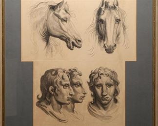Study of Horse & Man- Print
