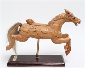 "The Carousel Collection" Carved Wood Horse Figure
