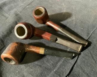 Group Lot 3 Wooden Pipes
