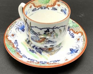 TIMOR LUNEVILLE French Porcelain Saucer & Teacup
