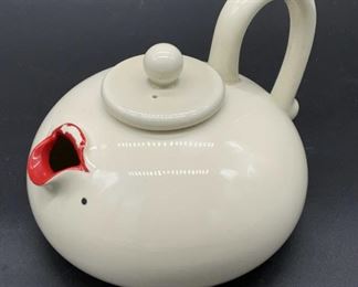 Vntg FRITZ & FLOYD Lip Service Porcelain Teapot
