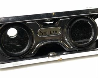 Vintage Collectible STELLAR Signed Case Binoculars
