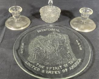 Lot 4 Glass Table Accessories
