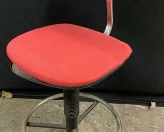 Vintage Red Swivel Chair
