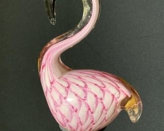 Art Glass Flamingo Lawn Ornament
