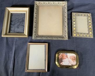 Lot 5 Wooden & Metal Picture Frames
