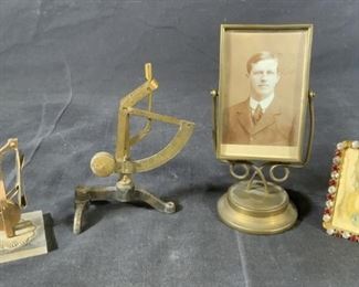 Lot 4 Vintage Pendulum Scales & Picture Frames
