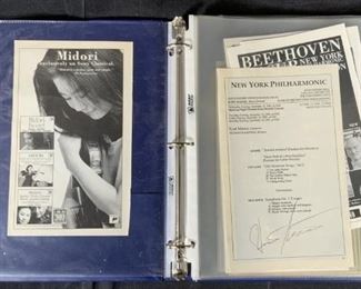Signatures of NY Philharmonic Musicians
