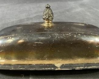 Vintage WILLIAM ROGERS Silver Plate Butter Dish
