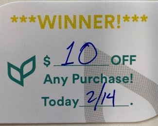 SUNDAY ONLY- find one of these and get $10 off any purchase. 