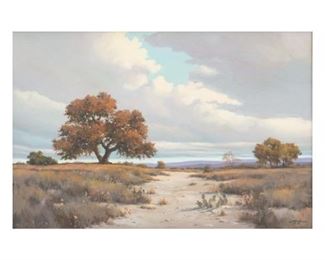Malcolm Hughes (b. 1957), "First Winter Front", oil on canvas, 24 x 36", frame: 33 x 45"