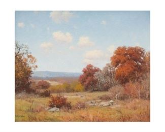 Porfirio Salinas (1910-1973), Autumn in the Hill Country, oil on canvas, 25 x 30", frame: 31.5 x 36.5"