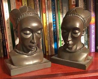 African Bust Bookends