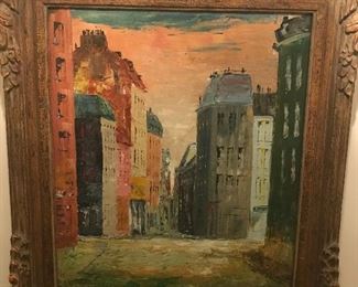 1960s  Italian street scene.
Signed and listed