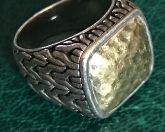 Men’s John Hardy 22kt and sterling ring...statement piece 
