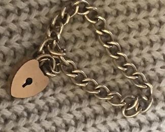 Victorian 9KT gold locket bracelet 