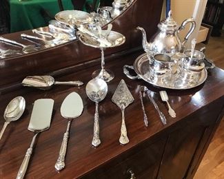 Beautiful silver plate serving items