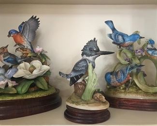 Large scale porcelain bird collection