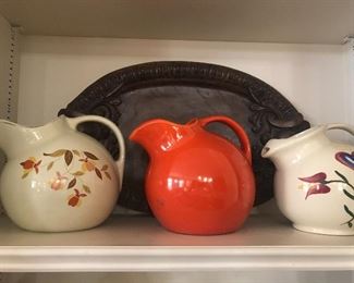 Antique ceramic pitcher collection 
