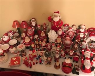 ENORMOUS vintage Santa Clause collection