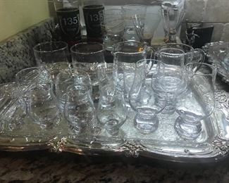 Bar glasses from a variety of liquor manufacturers 