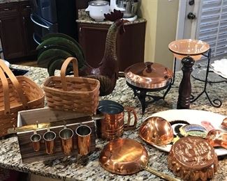 Copper ware as Longaberger baskets