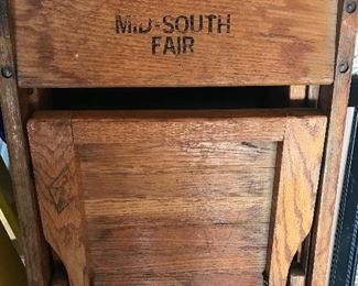 10 antique wooden MidSouth Fair chairs