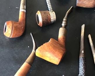 Amazing collection of vintage and antique pipes