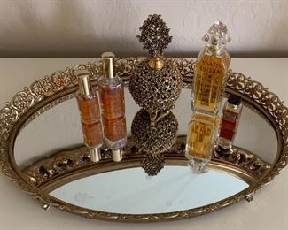 Vintage Brass Vanity Tray