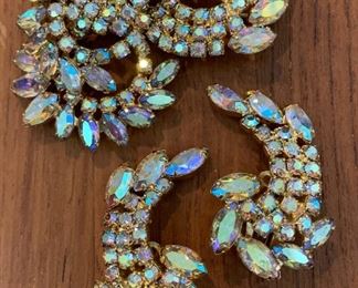 Vintage Continental Earrings and Brooch