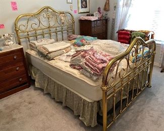 Antique solid brass bed