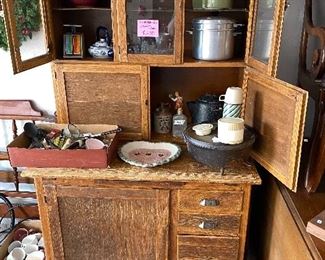 Oak Hoosier cabinet