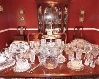 LARGE collection of Fostoria "American" Crystal Glassware