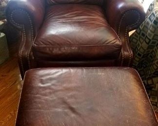 Hancock & Moore Chair and Ottoman