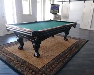 Brunswick claw foot pool table