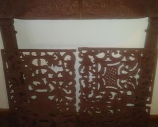 Antique fireplace screen