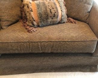 Like new, Loveseat, makes into a twin bed.  Comes with two pillows, others are priced