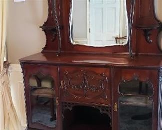 Beautiful Carved Break Front "L x 41"H x 17" W