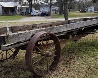 Vintage cotton bale hauling wagon