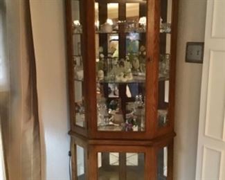 Corner Curio Display Cabinet, not sure what’s in there yet 