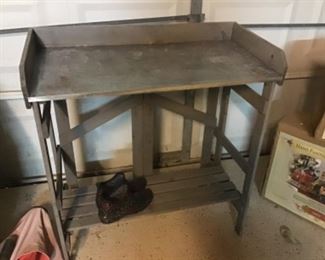 Folding Garden Potting Shelf