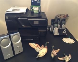 Printer, Phone System, Set of Porcelain Ducks 