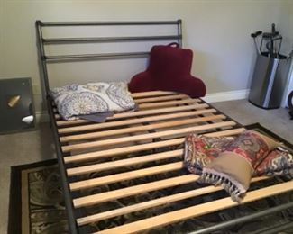 Full Size Modernist Industrial  Cast Iron Bed